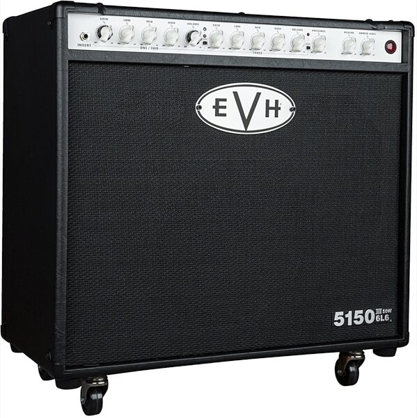 EVH Eddie Van Halen 5150III 6L6 Guitar Combo Amplifier (50 Watts, 1x12"), Black, Angle