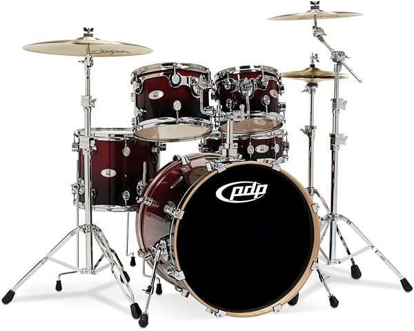 Pacific Drums M5 Maple Series 5-Piece Drum Shell Kit, Cherry Black Fade