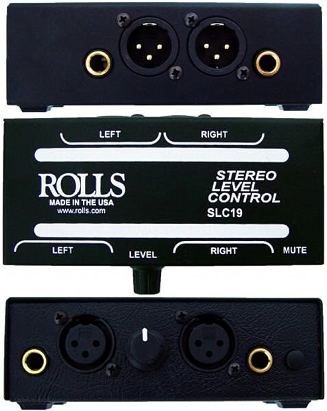 Rolls SLC19 Stereo Audio Level Control Mixer, Front Back and Top