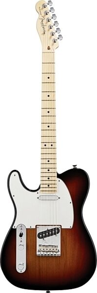 Fender American Standard Left-Handed Telecaster Electric Guitar, Maple Fingerboard with Case, 3-Color Sunburst
