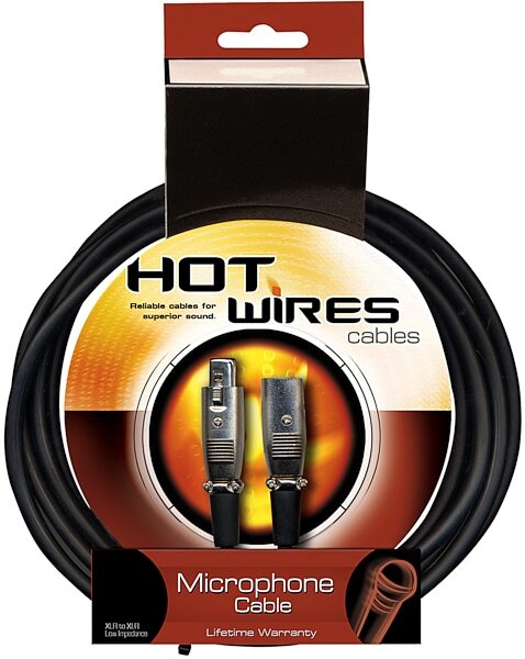Hot Wires Microphone Cable, 3 foot, Main
