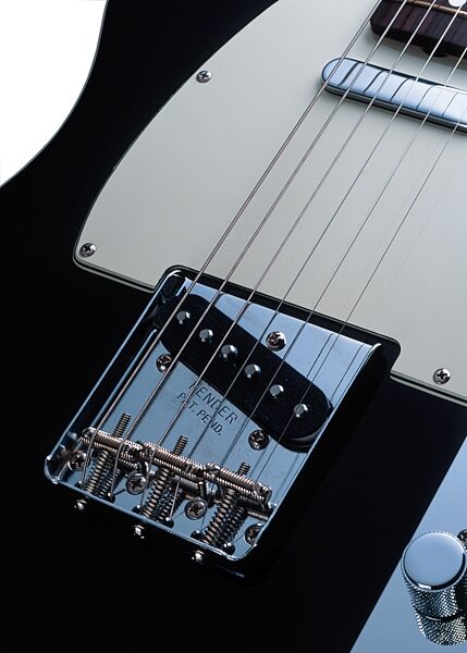 Fender American Vintage '62 Custom Telecaster Electric Guitar with Case, Black Closeup