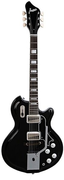 Supro Coronado II Vibrato Electric Guitar, Jet Black
