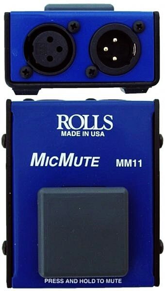Rolls MM11 MicMute Momentary Microphone Muting Switch, Back and Front