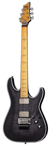 Schecter Hellraiser C-1 FR Extreme Electric Guitar, See Thru Satin Black with Maple Neck