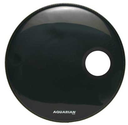 Aquarian Regulator Ported Black Bass Drum Head, 18 inch, Main