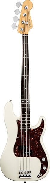 Fender American Standard Precision Electric Bass, Rosewood Fingerboard with Case, Olympic White