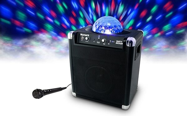 Numark Party Rocker Wireless PA System with Light Show, In Use