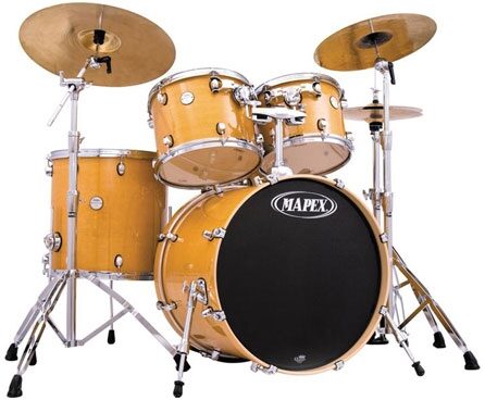Mapex SW529S Saturn SRO Drum Shell Kit, 5-Piece, Gloss Natural