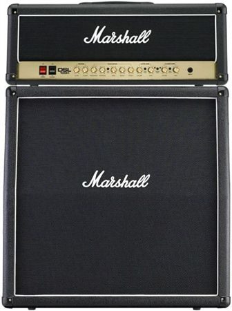 Marshall DSL100H Guitar Amplifier Half Stack, Angled