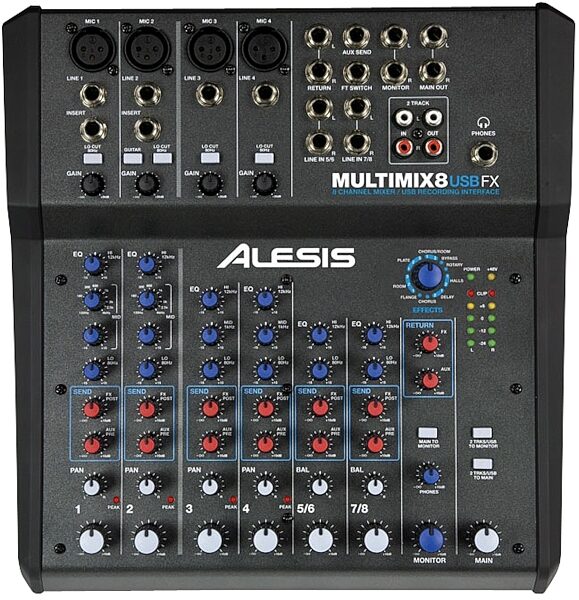 Alesis MultiMix 8 USB FX 8-Channel Mixer with Effects, Main