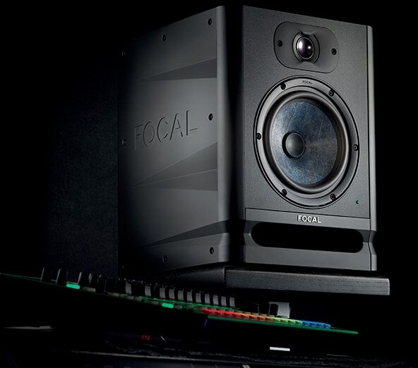 Focal Alpha 65 EVO Powered Studio Monitor, Black, Single Speaker, In Use
