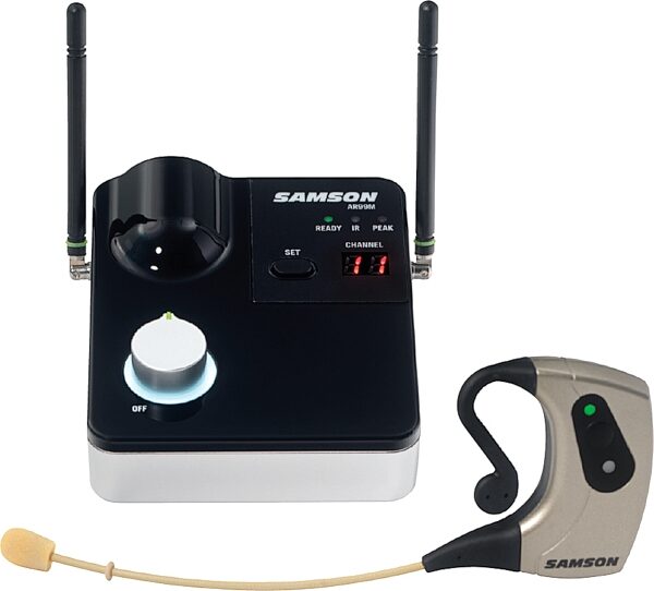 Samson AirLine Micro ESm Earset Wireless Microphone System, Band K (477-492 MHz), Action Position Back