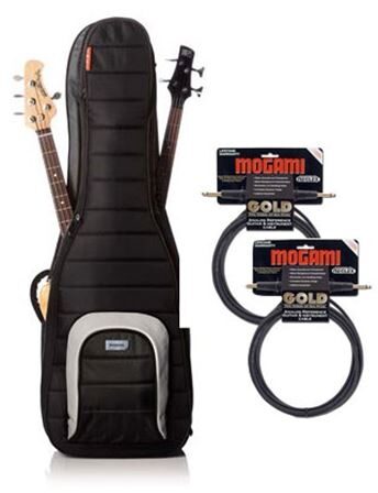 Mono M80 Dual Electric Bass Jet Black Accessory Package, Main