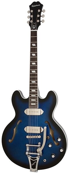 Epiphone Limited Edition Gary Clark Jr Blak and Blu Casino Electric Guitar with Bigsby Tremolo, Main