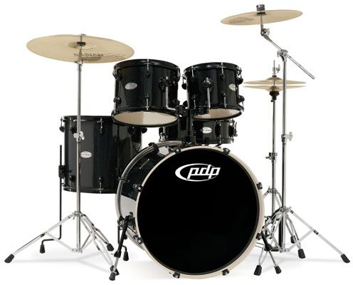 Pacific Drums PDMA22K8 Mainstage Complete Drum Kit, 5-Piece, Black