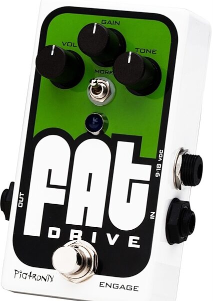 Pigtronix Fat Drive Tube Sound Overdrive Pedal, Angle