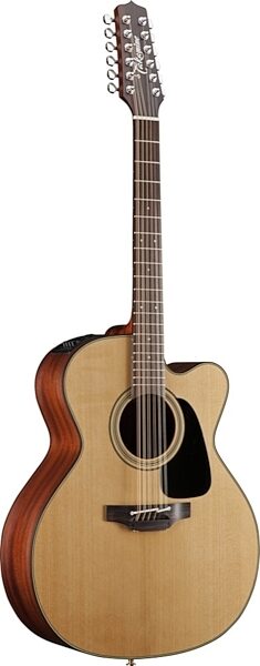 Takamine P1JC-12 12-String Jumbo Acoustic-Electric Guitar (with Case), Angle