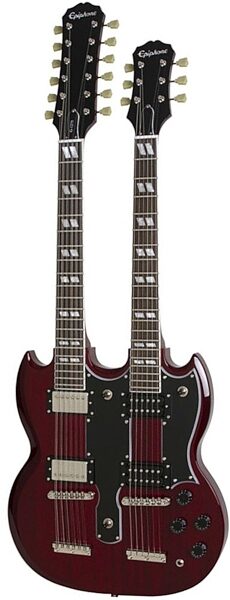 Epiphone Limited Edition G-1275 Double Neck Electric Guitar, Cherry