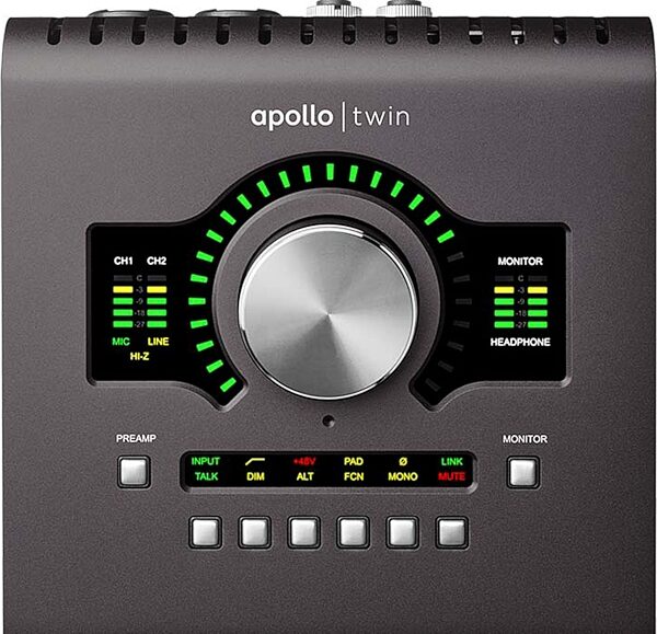 Universal Audio Apollo Twin Duo MkII Thunderbolt 2 Audio Interface, DUO, Heritage Edition: Includes premium suite of 5 UAD plug-in titles valued at $1,345, Top