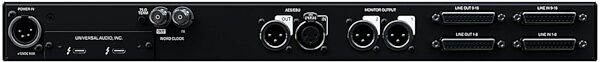 Universal Audio Apollo X16 Thunderbolt 3 Audio Interface, Heritage Edition: includes 10 extra UAD plug-in collections, Rear