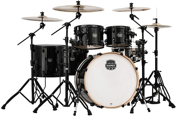 Mapex Armory Studioease Fast Drum Shell Kit, 6-Piece, Transparent Black
