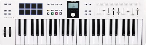 Arturia KeyLab Essential 49 MK3 MIDI Keyboard Controller, 49-Key, White, Action Position Back