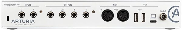 Arturia MiniFuse 4 USB Audio Interface, White, Action Position Back