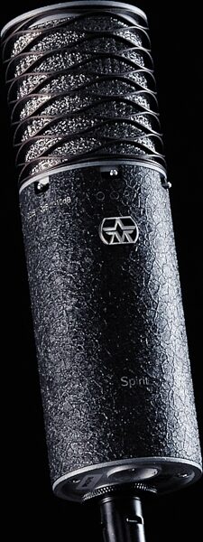 Aston Spirit Multi-Pattern Condenser Microphone, Front -- Aston Spirit Microphone in Limited-Edition Black