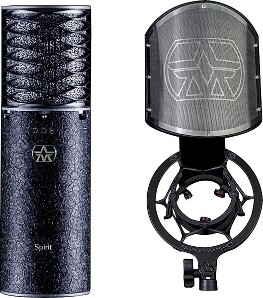 Aston Spirit Multi-Pattern Condenser Microphone, Limited-Edition Black Bundle