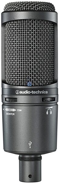 Audio-Technica AT2020 USB Plus Condenser Microphone, Charcoal Gray, Main