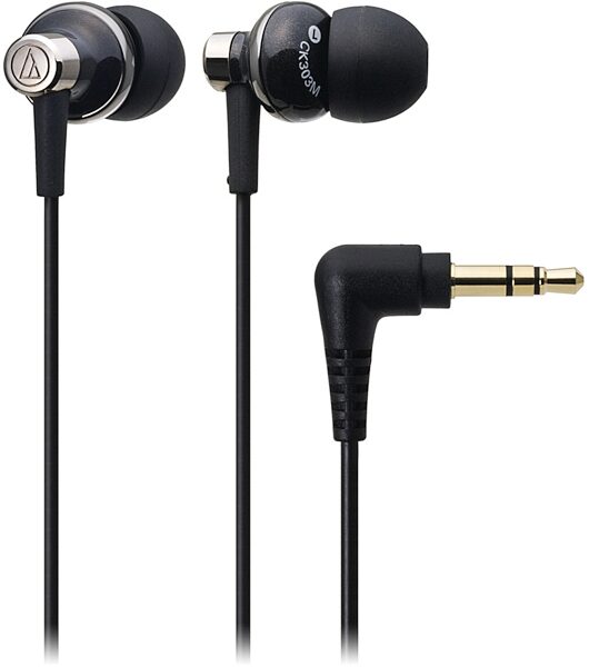 Audio-Technica ATHCK303M In-Ear Headphones, Black
