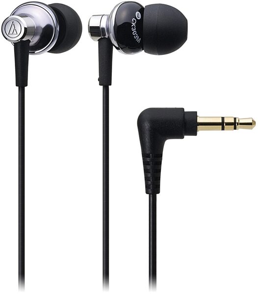 Audio-Technica ATHCK303M In-Ear Headphones, Silver