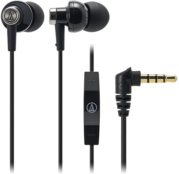 Audio-Technica ATHCK400I In-Ear Headphones, Black