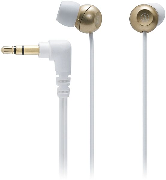 Audio-Technica ATHCKF300 In-Ear Headphones, Gold