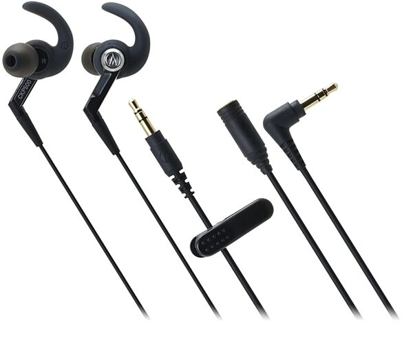 Audio-Technica ATH-CKP500 SonicSport In-Ear Headphones, Black