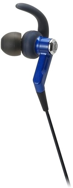 Audio-Technica ATH-CKP500 SonicSport In-Ear Headphones, Blue - Angle