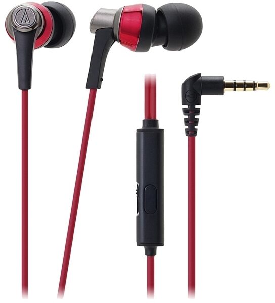 Audio-Technica ATH-CKR3IS In-Ear Headphones, Red