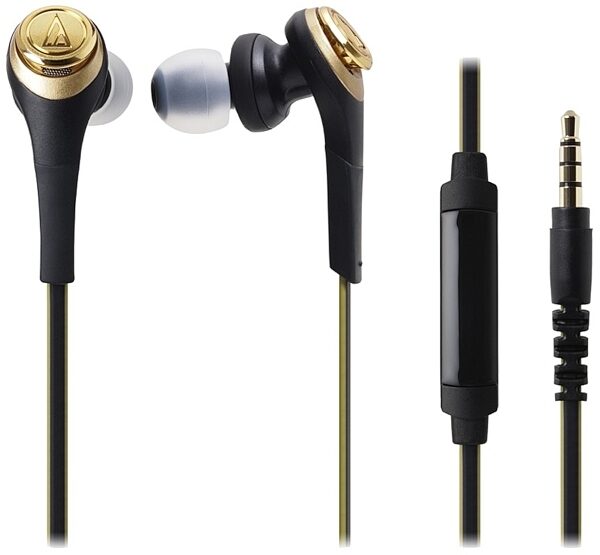 Audio Technica ATH-CKS550IS In-Ear Headphones, Black Gold