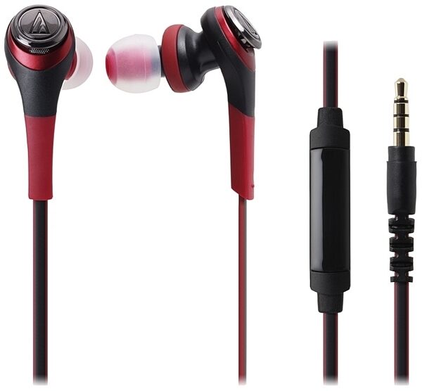 Audio Technica ATH-CKS550IS In-Ear Headphones, Red
