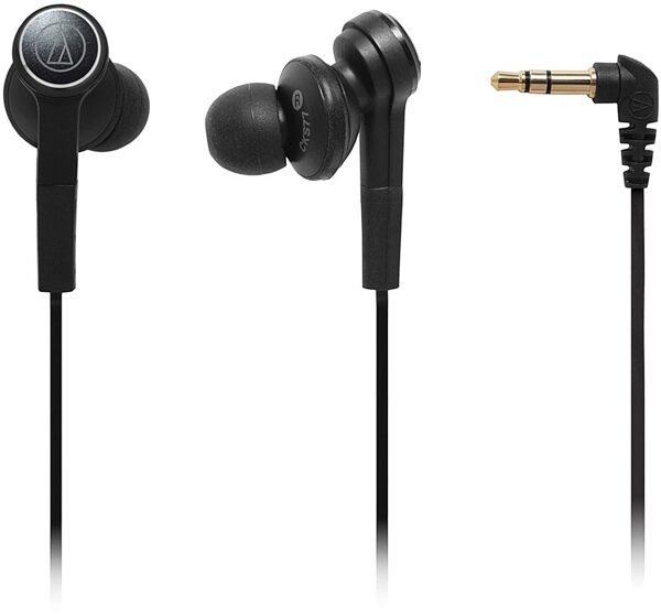 Audio-Technica ATH-CKS77 Solid Bass In-Ear Headphones, Black