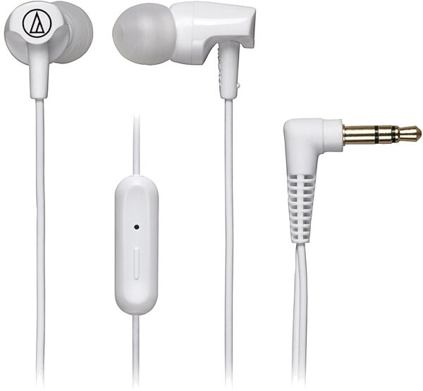 Audio-Technica ATH-CLR100ISBK SonicFuel In-Ear Headphones, White, White