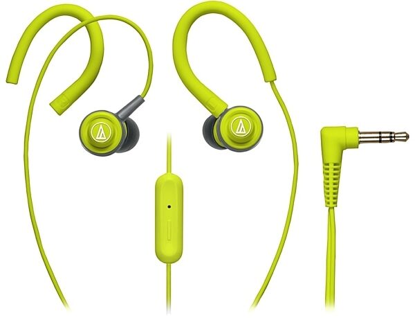 Audio-Technica ATH-COR150iS SonicSport In-Ear Headphones, Lime Green View