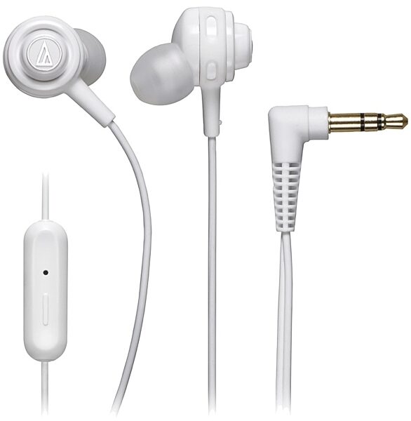 Audio-Technica ATH-COR150iS SonicSport In-Ear Headphones, White