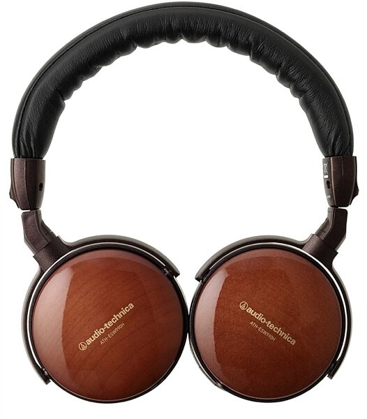 Audio-Technica ATH-ESW990H Portable Wooden On-Ear Headphones, Side
