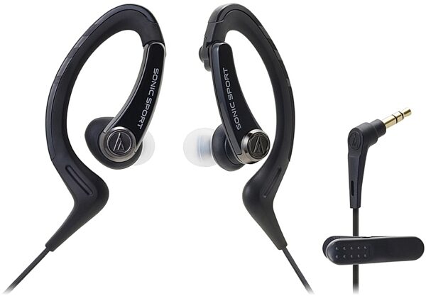 Audio-Technica ATH-SPORT1 In-Ear Headphones, Black