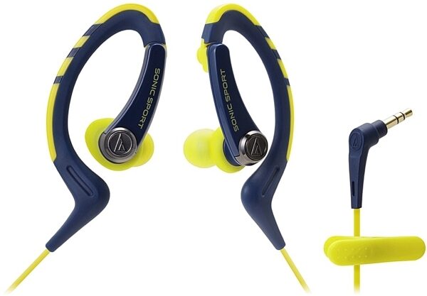 Audio-Technica ATH-SPORT1 In-Ear Headphones, Navy Blue