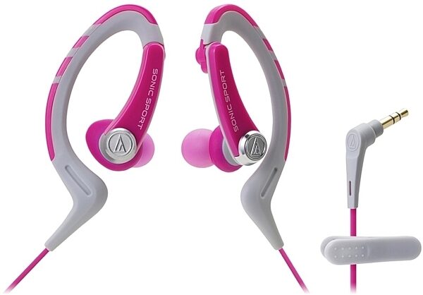 Audio-Technica ATH-SPORT1 In-Ear Headphones, Pink
