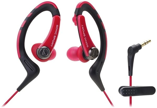 Audio-Technica ATH-SPORT1 In-Ear Headphones, Red