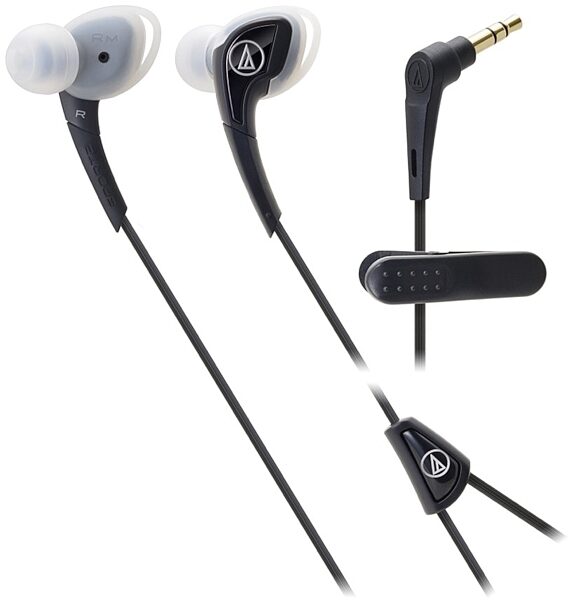 Audio-Technica ATH-SPORT2 SonicSport In-Ear Headphones, Black